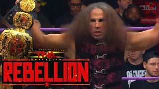 MATT HARDY RETURNS TO TNA AS WOKEN MATT HARDY  TNA REBELLION 2024 [upl. by Seka]