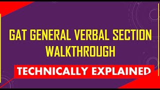 NTS GAT GENERAL VERAL SECTION WALKTHROUGH [upl. by Dolf]