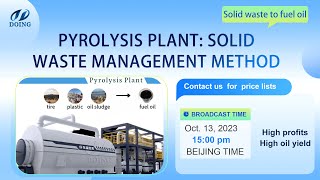 Pyrolysis Plant  Solid Waste Management Method [upl. by Orel269]