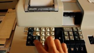 Programming example of Olivetti Programma 101 first personal PC [upl. by Cann517]