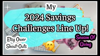 My 2024 Savings Challenge Line Up 🤑  Season Of Giving  Multiple Savings Challenges For All Budgets [upl. by Aprile117]