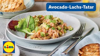 Schnelles AvocadoLachsTatar Rezept mit Räucherlachs  Lidl Kochen [upl. by Roger53]