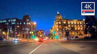 BELGRADE at Night Drive 🇷🇸 Србија SERBIA in 4K [upl. by Radec]