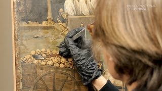 Restauración de pintura El triunfo de la Muerte de Pieter Bruegel el Viejo [upl. by Anaujnas]