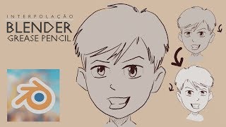 Como fazer desenhos Animados  BLENDER  2D  Interpolação [upl. by Ynar]