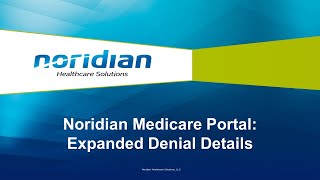 Noridian Medicare Portal Expanded Denial Details [upl. by Nylahs]