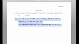 MLA Citation amp in Text Citation with Web Source [upl. by Anerrol]