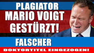 🚨 Plagiator Mario Voigt gestürzt Falscher Doktortitel aberkannt [upl. by Ylla]