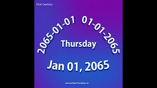 Remember The Date  21st Century  Year 2065 [upl. by Erroll]