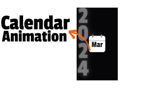 How To Make Calendar Animation [upl. by Nilrah]