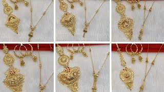 Latest gold mangtika dijain trendy gold youtube mangtika latest [upl. by Ainoyek]