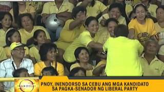 PNoy endorses LP bets in Cebu [upl. by Lleral]