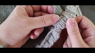 Tuto Tricot vidéo 12 du projet Paletot Layette de Phildar assembler et coudre les côtés du gilet [upl. by Eltsyrc]