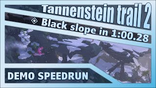 Tannenstein trail 2 black slope in 10028  Lonely Mountains Snow Riders Demo Speedrun [upl. by Resiak]