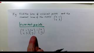 Y12 FM Matrix Transformations invariant points and lines [upl. by Ketty630]