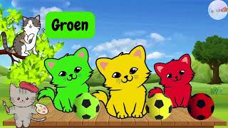 Woorden en Kleuren Leren met Kleurrijke Dieren 🐾🎨  Educatieve Video voor Kinderen  Nederlands [upl. by Carmelina174]