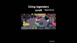 Using Legendary scroll on 🔱 subscribe roblox bloxfruits enchantment power trident [upl. by Pironi208]