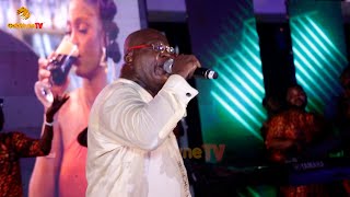 SIR SHINA PETERS STORMS OWAMBE PARTY WITH NEW AFRO JUJU TUNES ELATE TOP GUESTS ON STAGE [upl. by Esela]