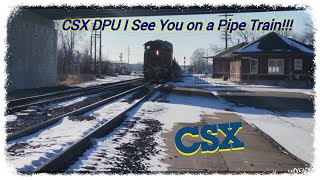 12224 CSX DPU I See You on a Pipe Train railfanning [upl. by Nylkoorb]