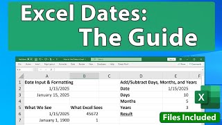 How to Use Dates in Excel  10 Things You Must Know [upl. by Derward205]