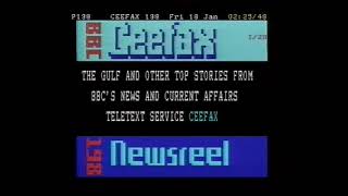 Ceefax News Reel Gulf War Day 3 18th January 1991 [upl. by Lehctim197]