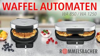 ROMMELSBACHER Waffel Automaten 🧇 für den kleinen amp großen Appetit ​🍓🍯 WA 850  WA 1250 [upl. by Thorvald]