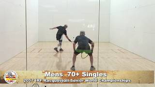 2017 Racquetball Senior World Championships  70 Mens Singles  Roe USA vs Green USA [upl. by Etnovaj529]