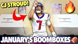 I FINALLY PULLED CJ STROUD 😮🔥 Opening Januarys Elite Platinum amp MidEnd Football Boomboxes [upl. by Anyat]