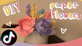 how to make paper flowers  based on easy and popular TikTok tutorials [upl. by Aba]