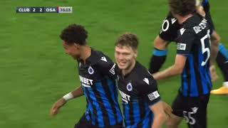 Andreas Skov Olsen Goal Club Brugge 22 Osasuna Uefa Conference League [upl. by Bowra]