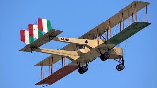 4Kᵁᴴᴰ Caproni Ca3 Italian Heavy Bomber of World War I  SPAD SXIII  PRATICA DI MARE AIRSHOW 2023 [upl. by Swaine]