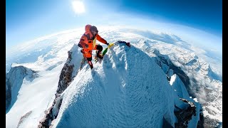 Mount Makalu Summit Ridge 8463m filmed on Insta360 OneX2 [upl. by Rianon603]