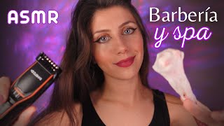 ASMR barbería amp SPA nocturno Corto tu pelo y barba  MASAJE capilar  Roleplay [upl. by Neyugn68]