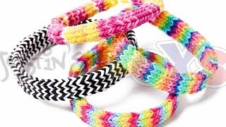 FLEXAFISH  Flat Hexafish  Rainbow Loom Bracelet Tutorial on One Loom [upl. by Bigot]