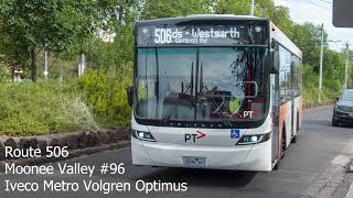 Moonee Valley 96 Iveco Metro Volgren Optimus [upl. by Nil]