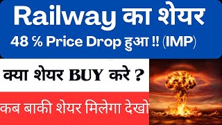 Rites Share Latest News l RAILWAY का Share💥 48 ℅ PRICE DROP ll Share Market Latest News [upl. by Funda]