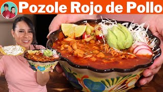 El Más Suculento POZOLE ROJO de POLLO que Puedes Hacer  Quien Pruebe te Pedirá la Receta [upl. by Hagi559]