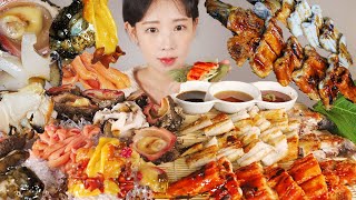 싱싱파티🎉 싱싱한 모듬해물과 바다장어 먹방 RAW SEAFOOD amp GRILLED SEA EEL eating showmukbang korean food [upl. by Enelrac]