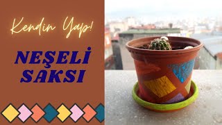 KENDİN YAP Saksı Yenileme Saksı Boyama Bitki Toprağı Değiştirme  Eğlenceli Bir Etkinlik🎨 diy 9 [upl. by Elleoj]