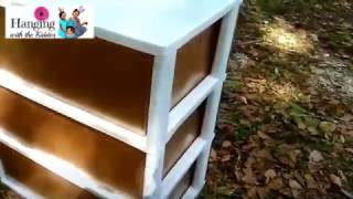 DIY Golden Plastic Drawers [upl. by Sualohcin]