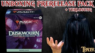 MTG Duskmourn Prerelease Pack Opening deutsch  Magic the Gathering  Review  Unboxing Trader 2024 [upl. by Brinson]