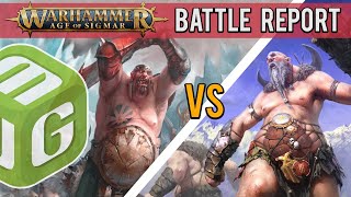 Ogor Mawtribes vs Sons of Behemat Age of Sigmar Battle Report Ep 160 [upl. by Idolla]