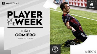 Threegoal week for the Brazilian 🇧🇷  João Gomiero  USL League One Player of the Week [upl. by Waylin]