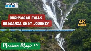 Beautiful Dudhsagar Waterfalls by Train in Monsoon  Braganza Ghat  Goa Express [upl. by Pretrice108]