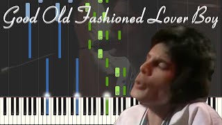 Queen  Good Old Fashioned Lover Boy PianoKaraoke FREE SHEET MUSIC IN DESC As Played by Queen [upl. by Aynos436]