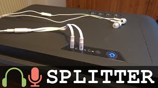 Splitter cable to connect to PC headset with builtin microphone [upl. by Matta145]