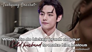 When you do hickey prank on your cold husband to make him jealous 🥀 Taehyung Oneshot BTS ff [upl. by Leicam]