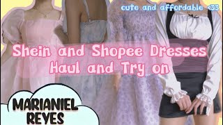 Shopee and Shein Dresses Haul and Tryon  Marianiel Reyes [upl. by Khalsa]