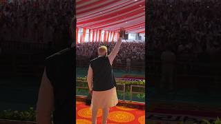 PM receives a grand welcome in Kurukshetra Haryana  shorts [upl. by Akimik]