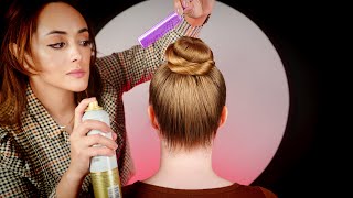 ASMR Perfectionist Hair Styling and Finishing Touches for Perfect Ballerina Bun Soft Spoken Roleplay [upl. by Nerahs]